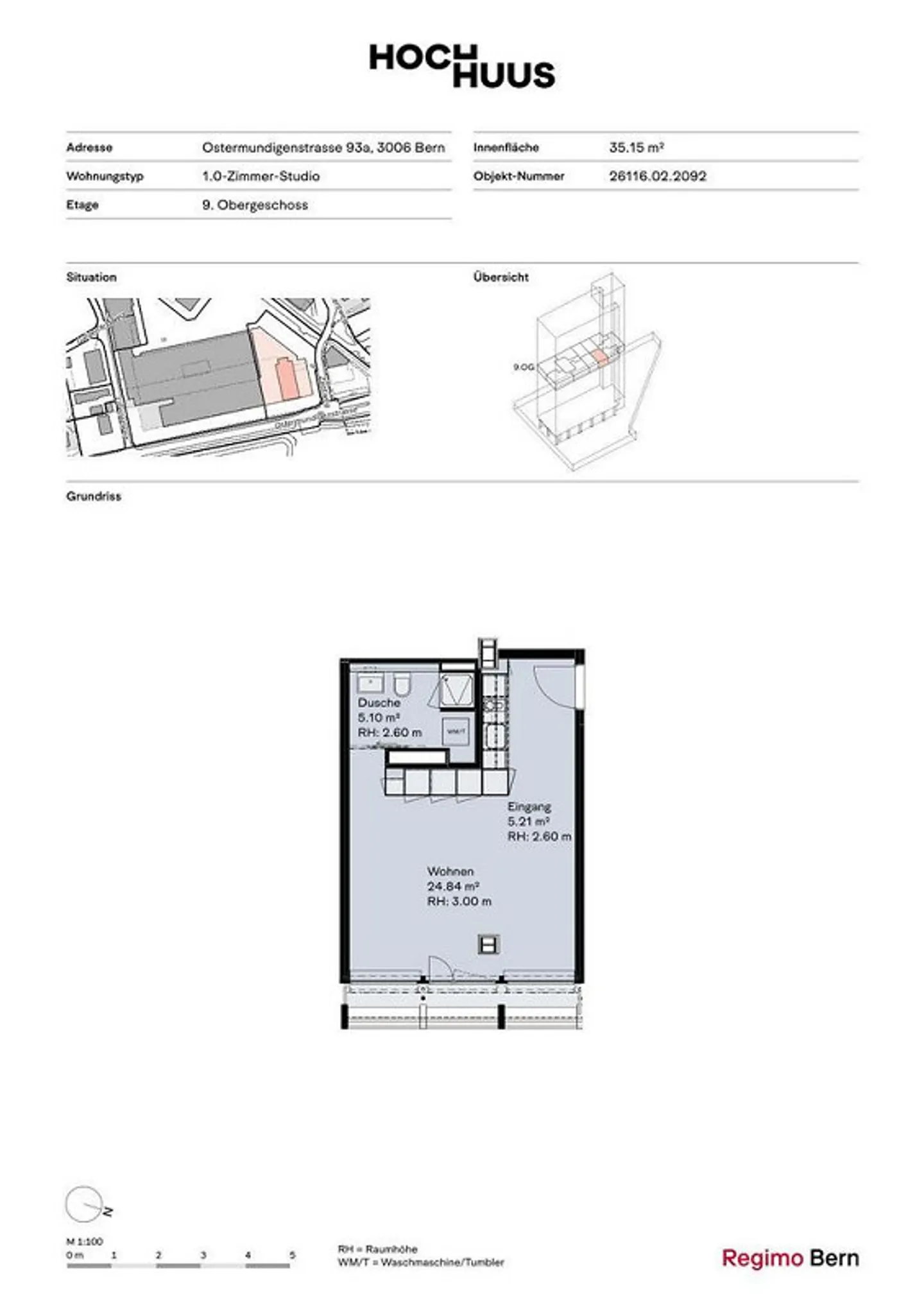 Modernes Apartment im Hochhuus - Foto 8 von 9