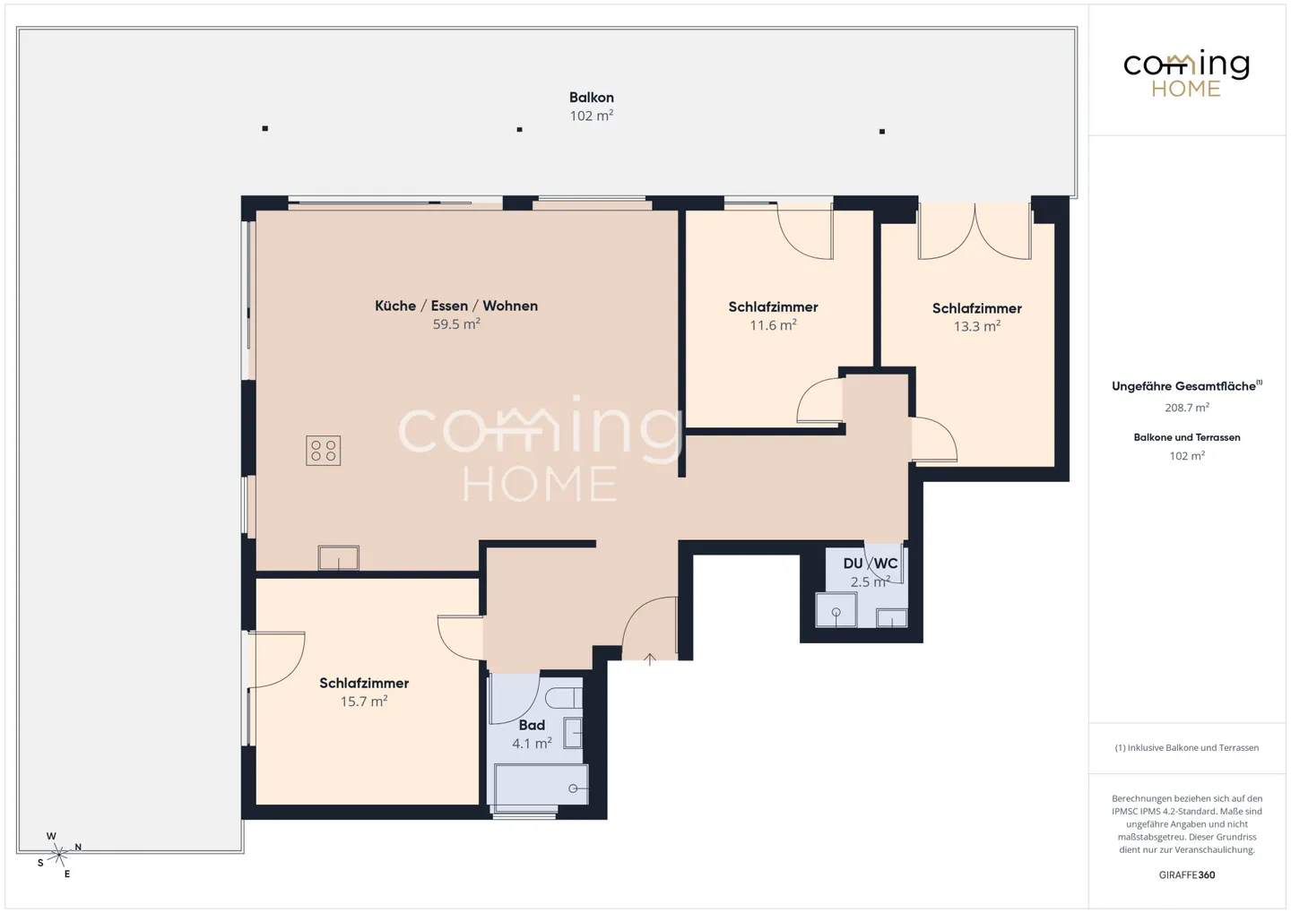 Modernes Wohngefühl über Visp - 4.5-Zimmerwohnung mit Weitblick - Foto 15 von 15