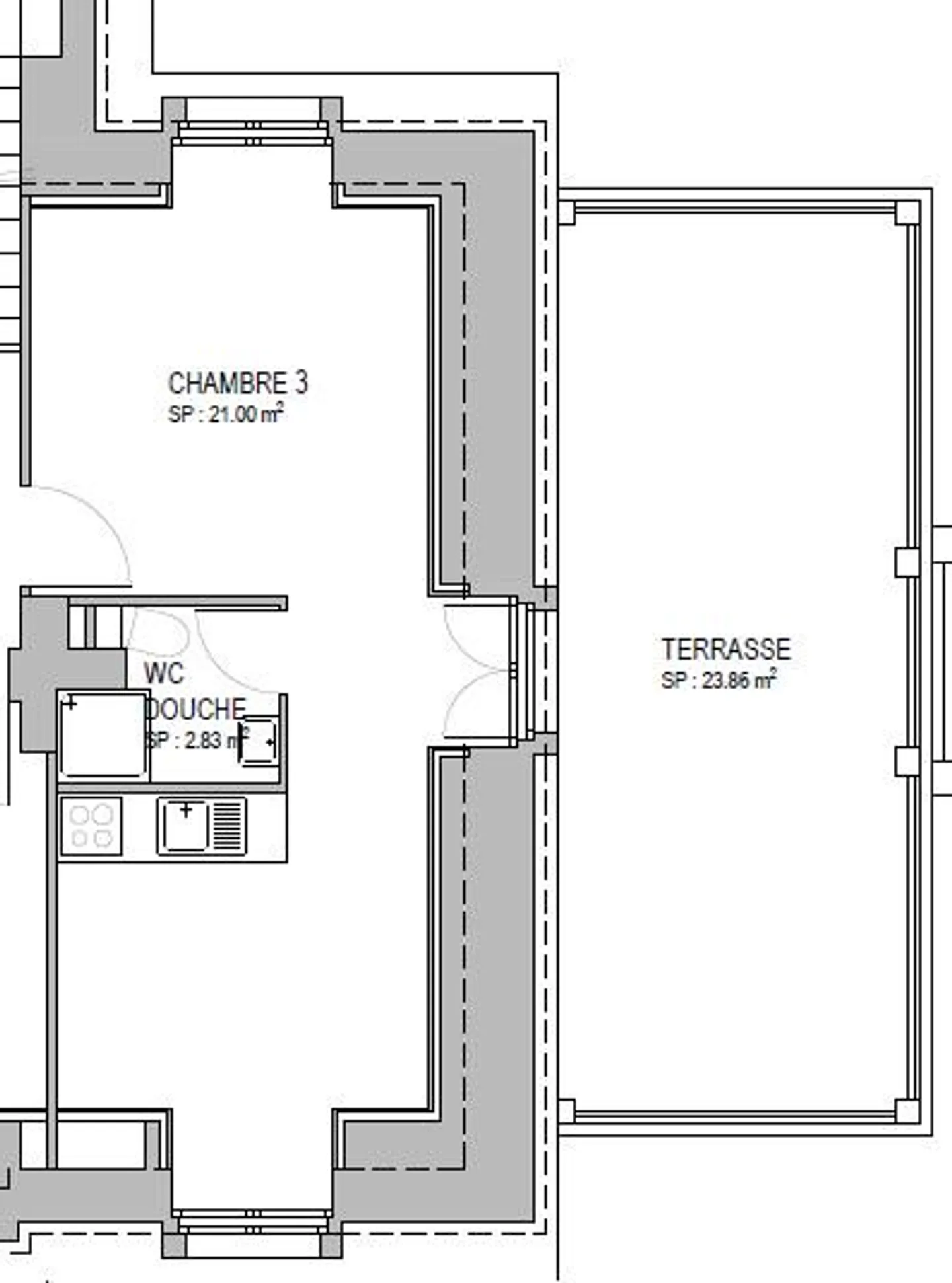 Studio avec grande terrasse et vue lac rénové - Photo 2 sur 6