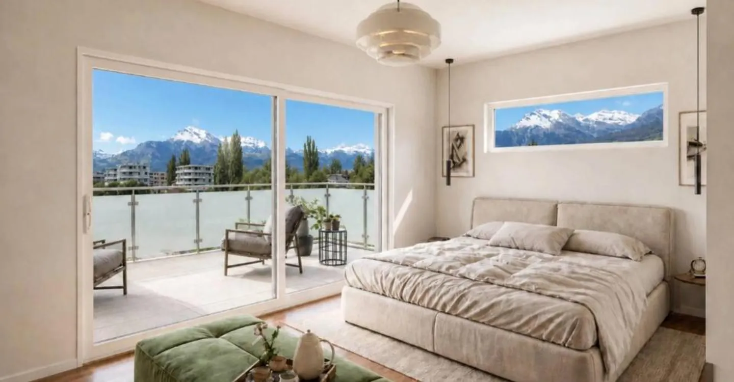 Letzte 3,5-Zimmer-Wohnung mit 13 m² Terrasse in einem kleinen Neubau in Aproz - Foto 1 von 6