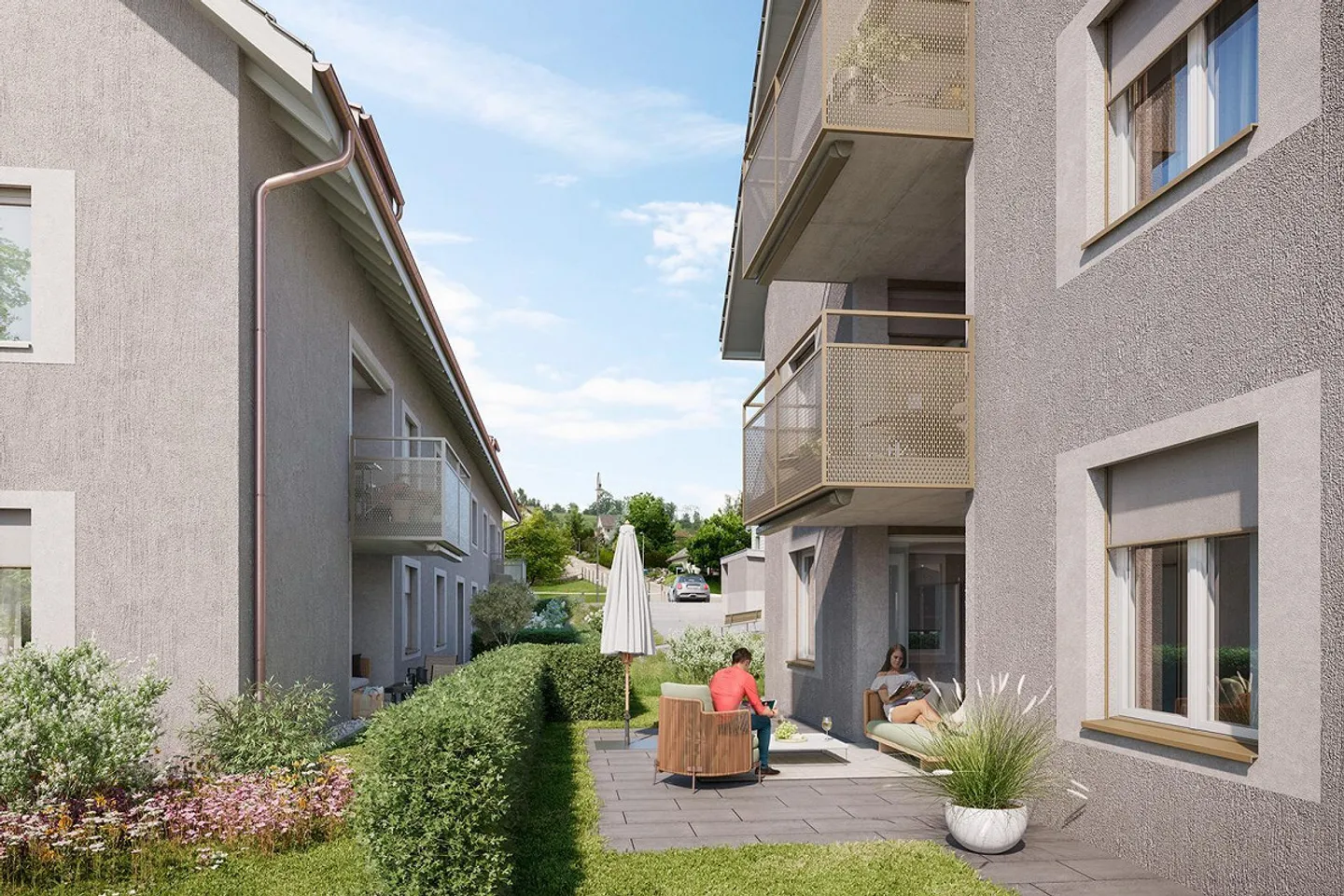 4.5-Zimmer-Wohnung Modernes Smart-Home im Grünen mit Gratis-Interne... - Photo 2 sur 13