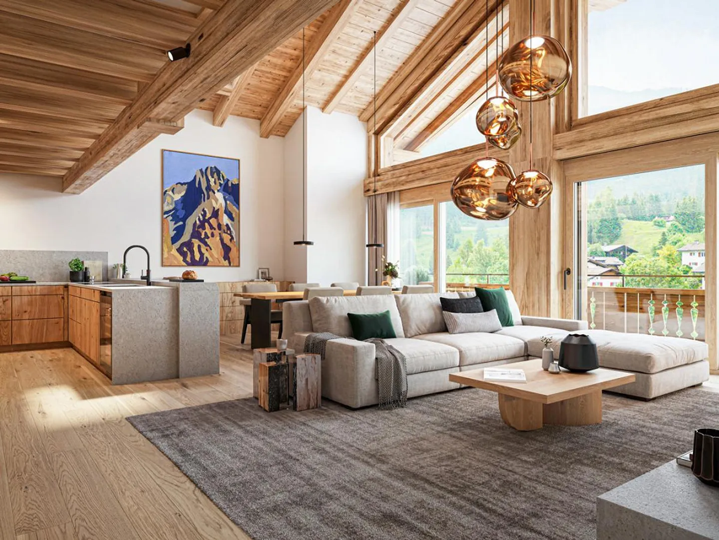 Klosters: Neubau Dachmaisonette mit edlem Interieur und Aussicht - Foto 1 von 4