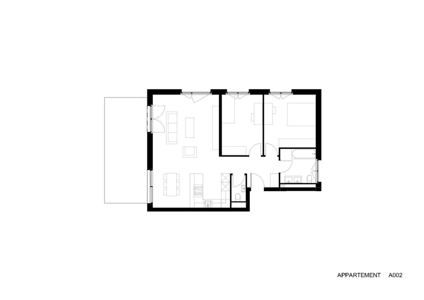 Appartement Moderne Près de Lausanne - Photo 2 sur 3