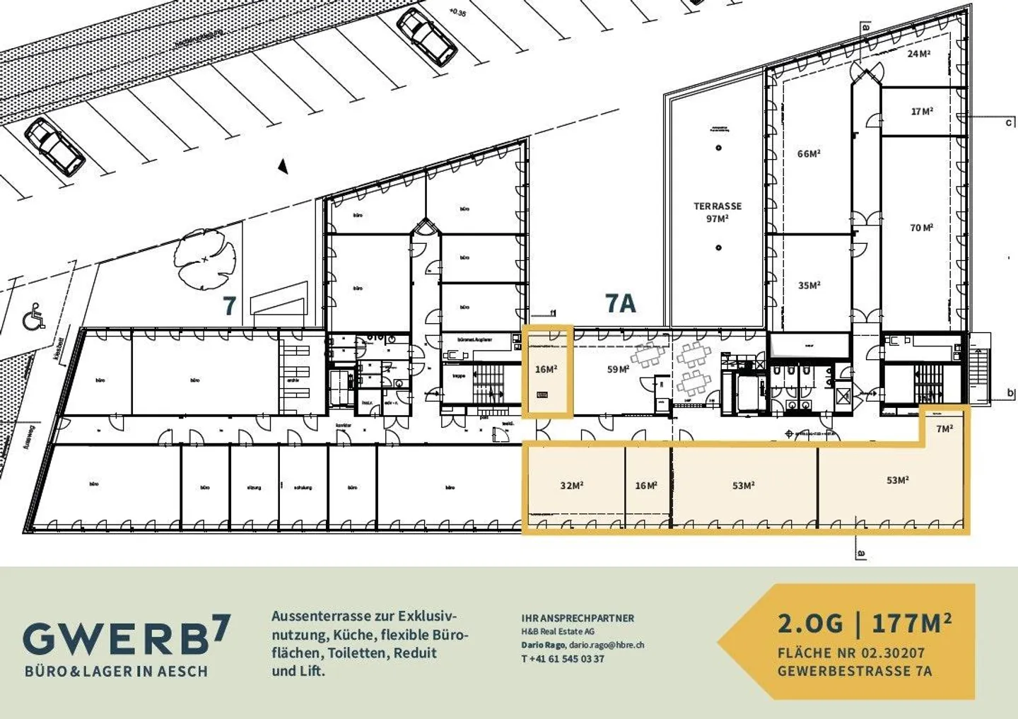 192m² Bureaux de qualité prêts à emménager à Aesch - GWERB7 - Photo 2 sur 7