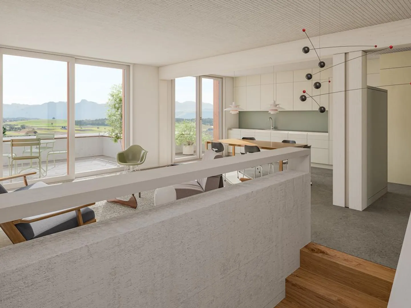 Living in a new building: Maisonette oasis with garden seating area and view of the Alps! - Photo 5 of 7