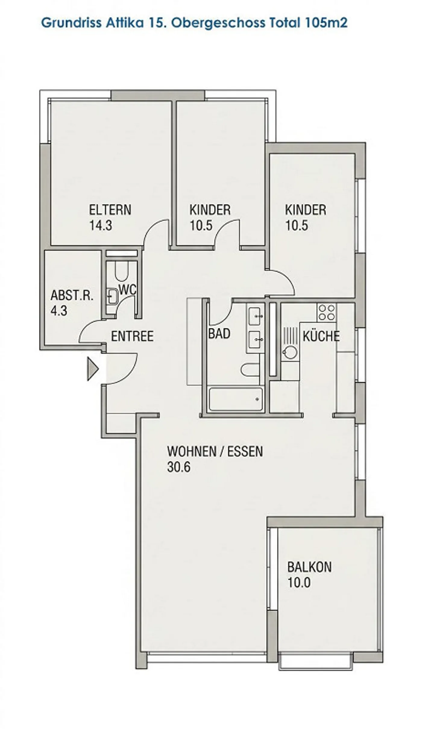 Appartement 4.5 pièces au 15ème étage avec vue panoramique sur les Churfirsten - Photo 16 sur 16