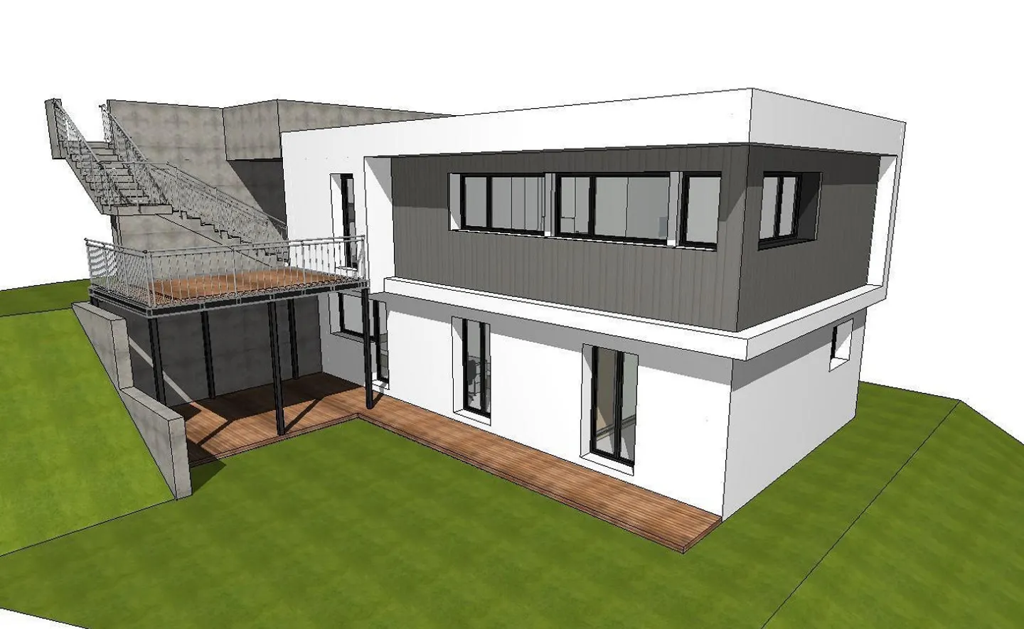 Progetto approvato per villa moderna - Foto 1 di 7