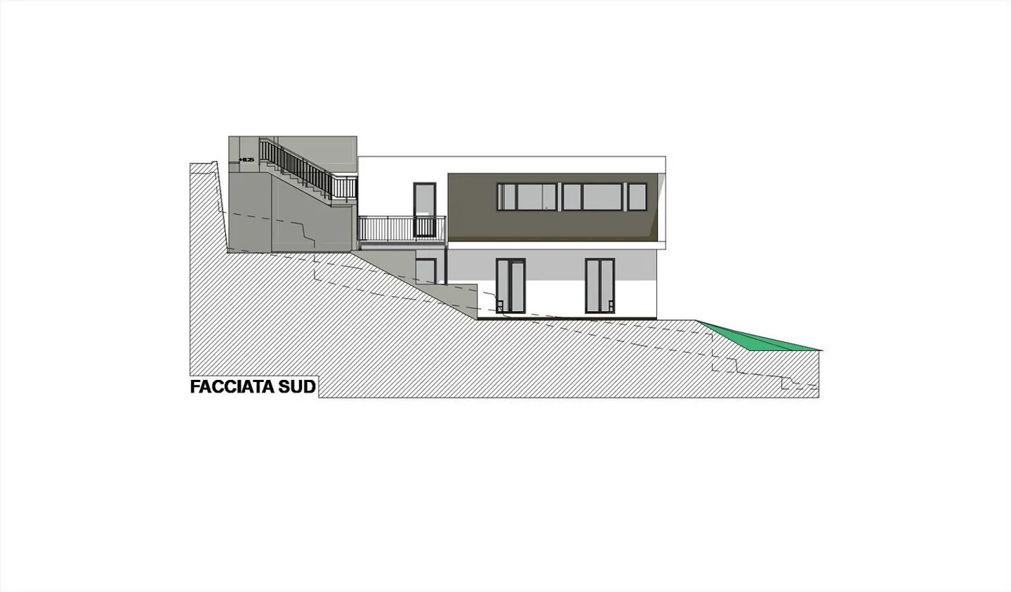 Progetto approvato per villa moderna - Foto 6 di 7