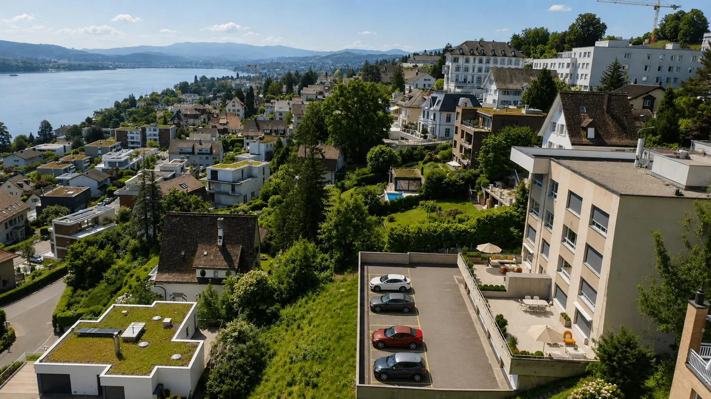 Parking extérieur sécurisé avec vue sur le lac à Zurich - Photo 4 sur 5