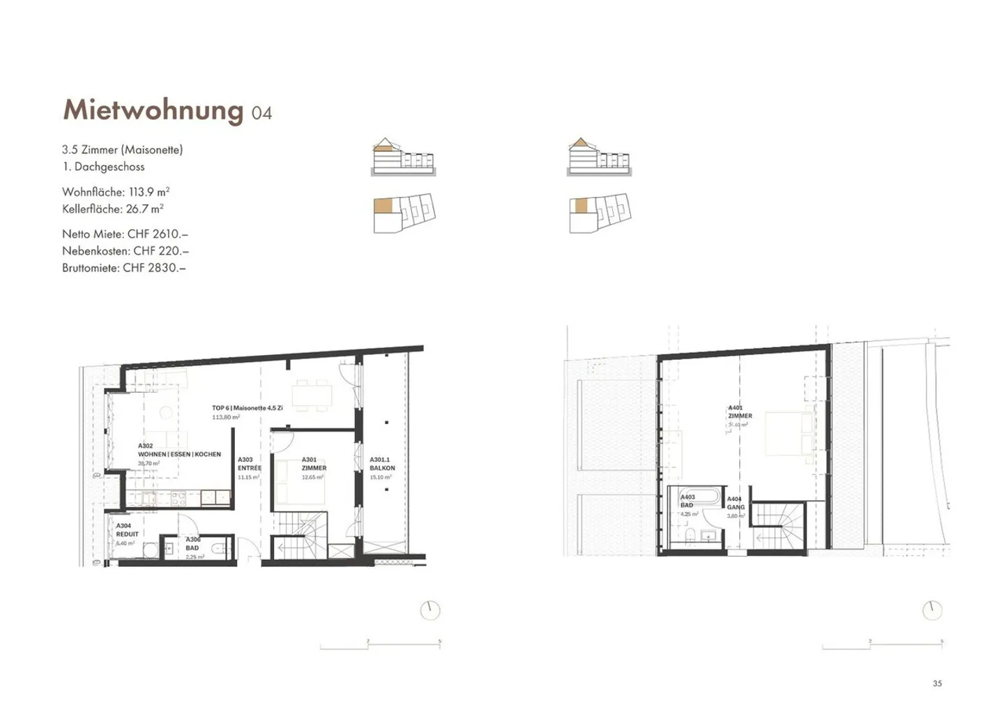 Last 3.5 Room Maisonette Apartment! - Photo 2 of 2