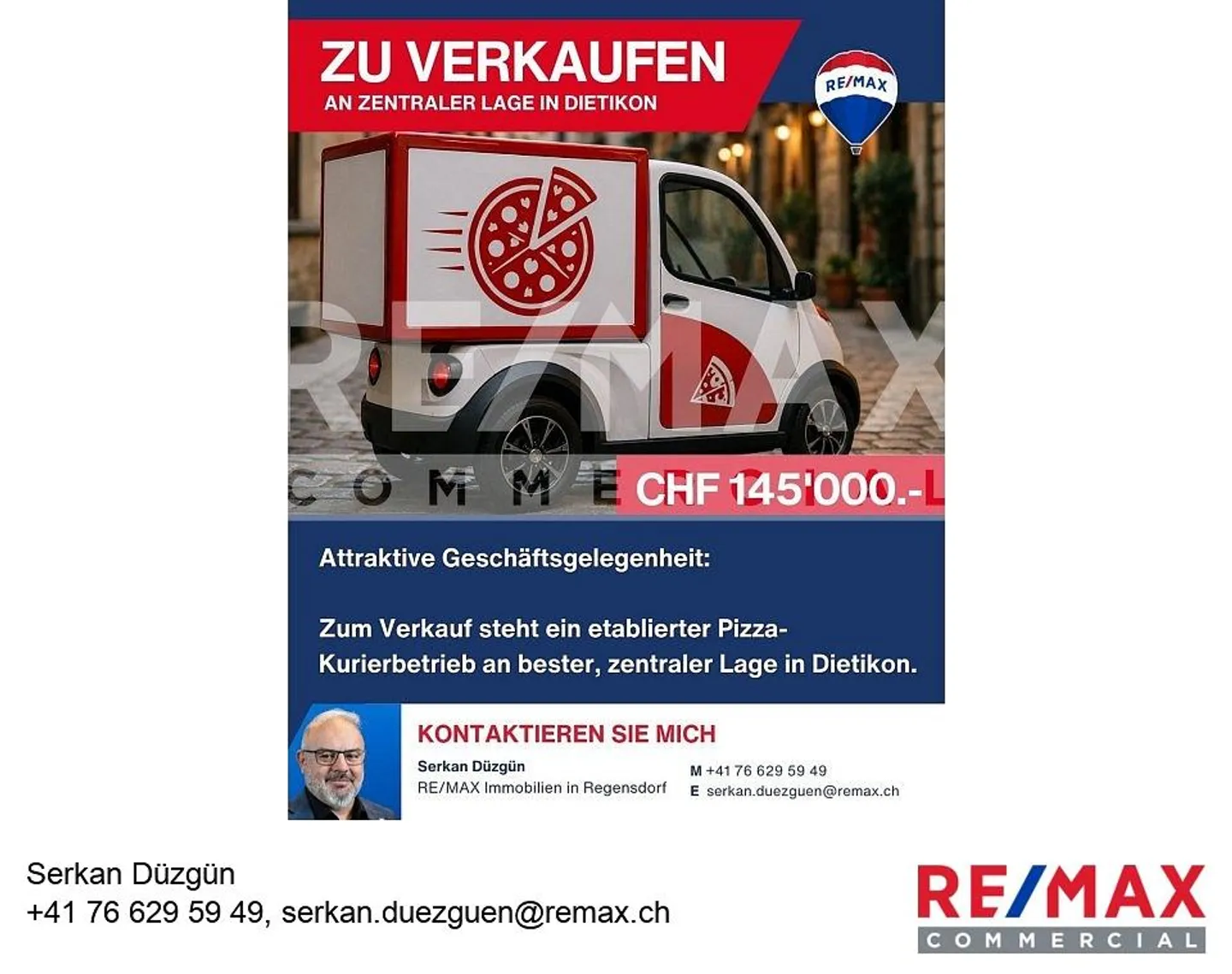 Pizza Courier for Sale Central Location in Dietikon - Photo 1 of 4