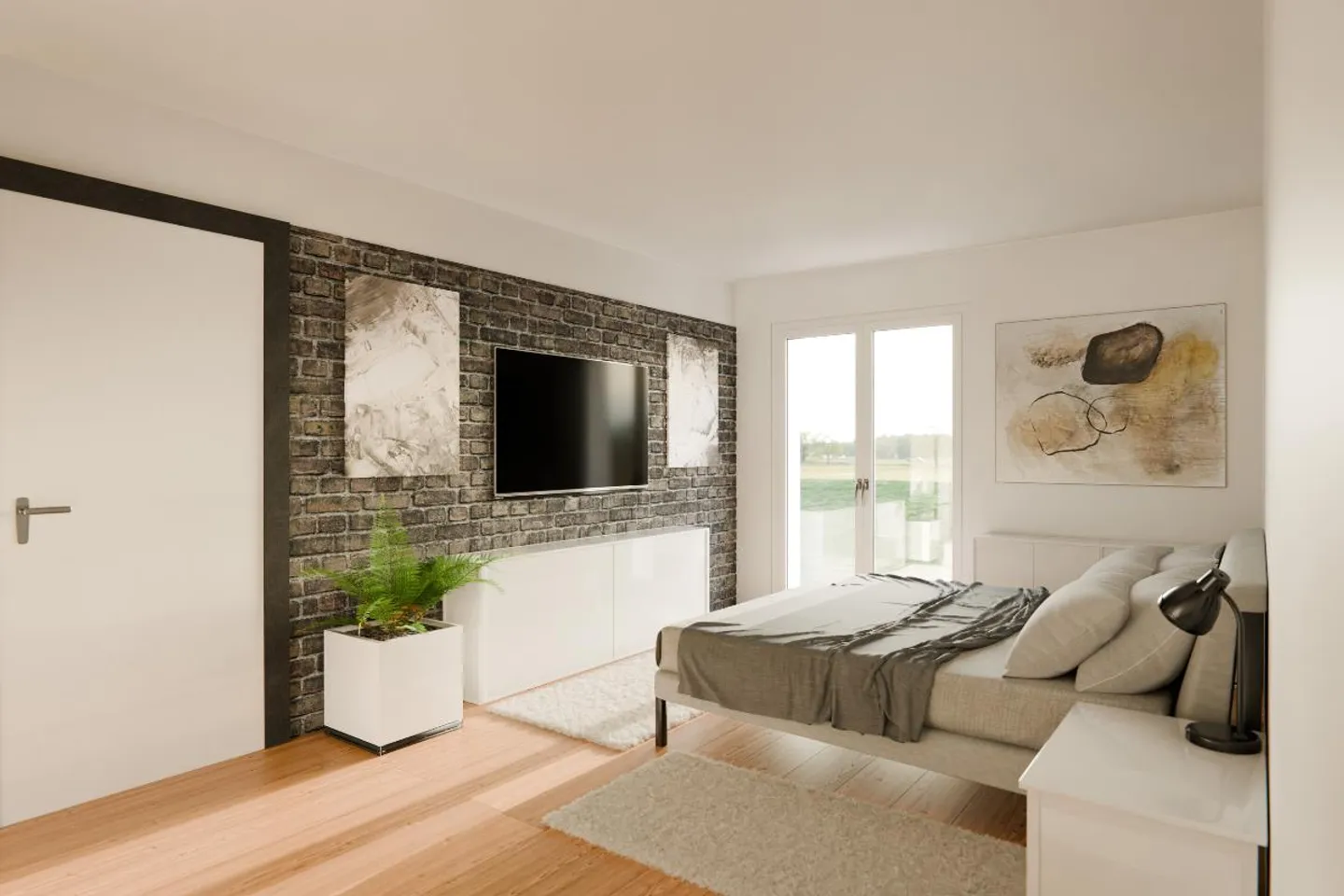 Moderne 3.5-Zimmer-Wohnung mit Balkon und  grossem Sitzplatz  in Beringen - Foto 3 von 5