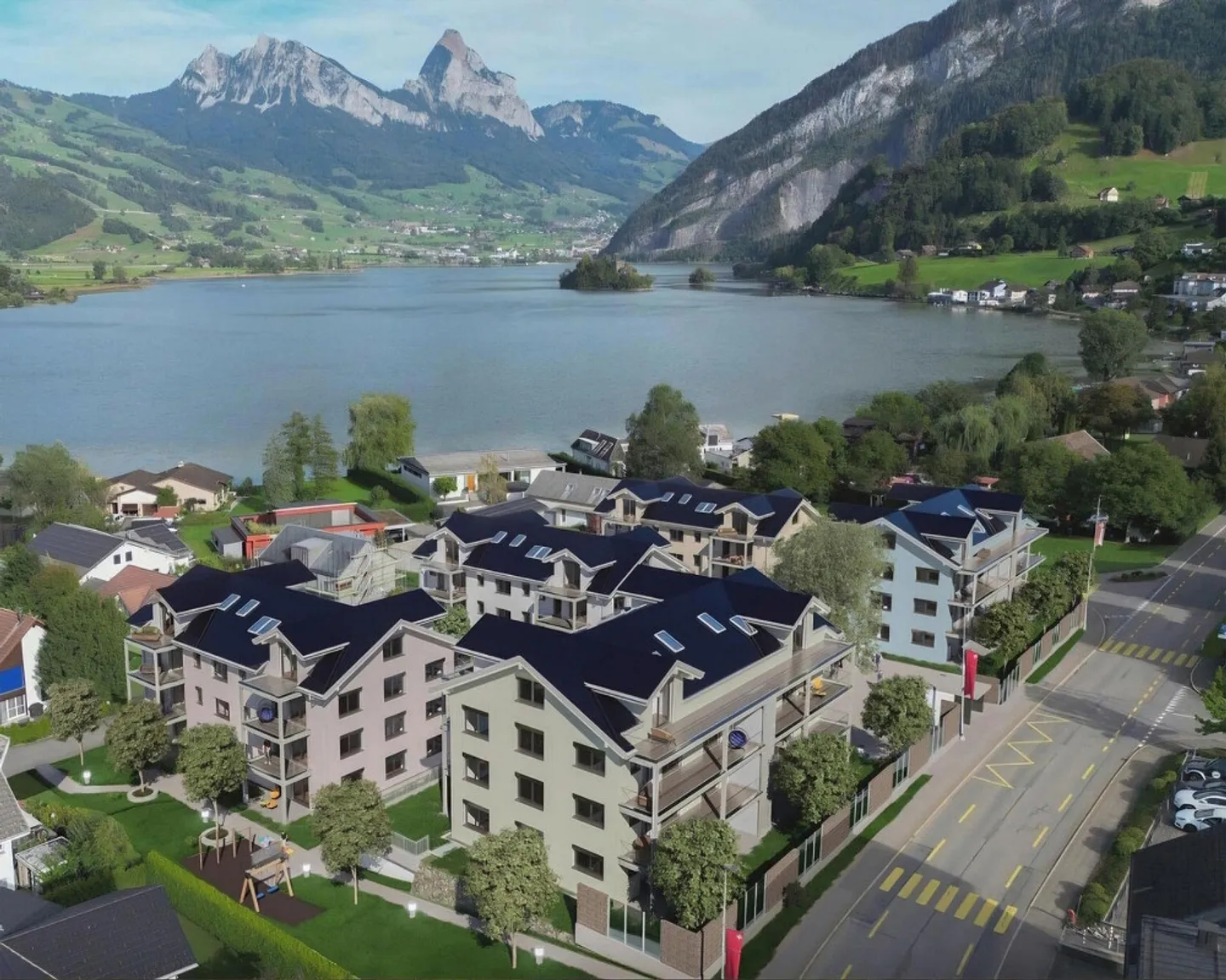 Appartement avec vue sur le lac et la montagne (première occupation) - Photo 2 sur 6