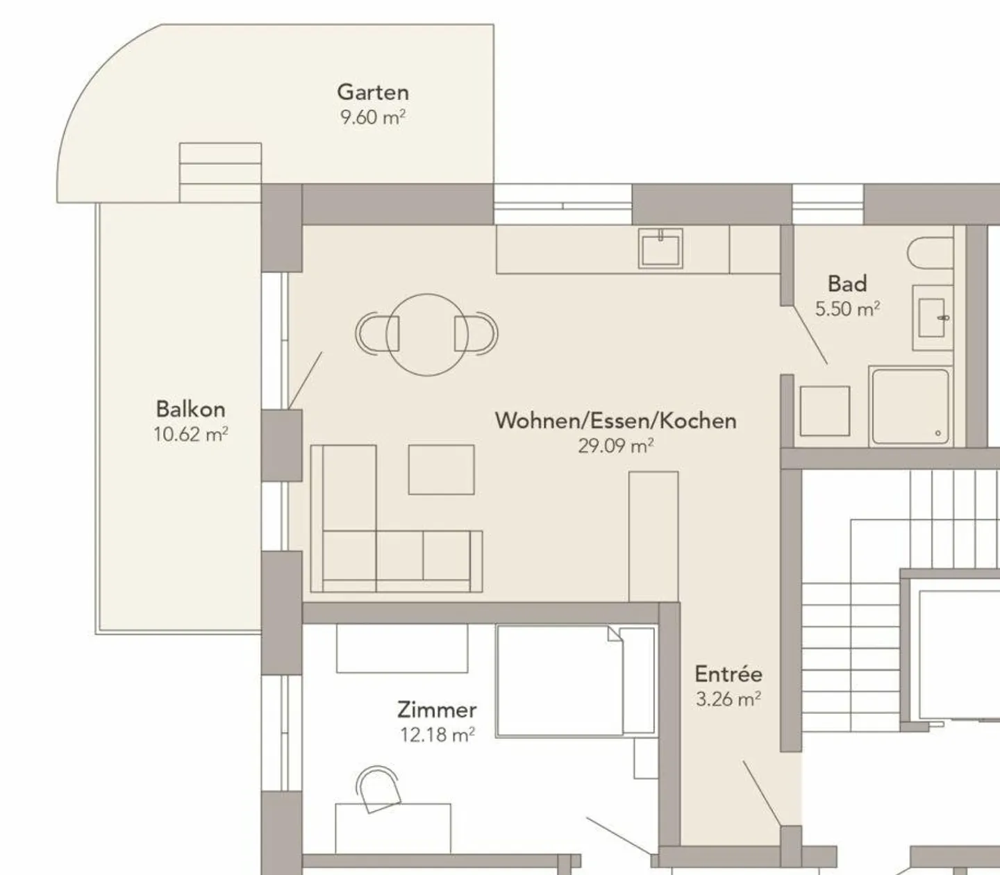 Stylish Studio with Balcony View - Photo 9 of 9