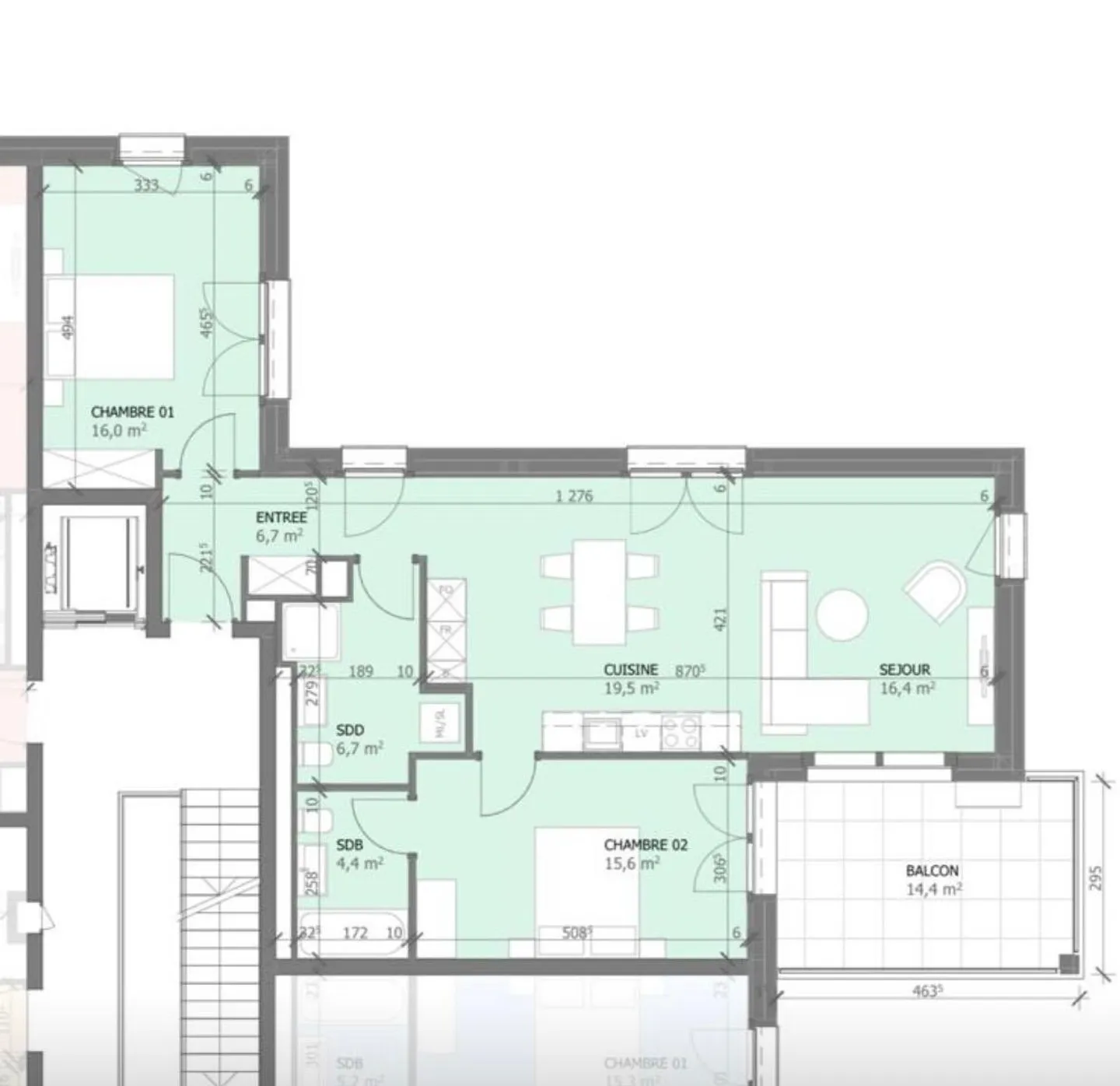 Appartamento di alto standard, 3.5 stanze in un eco-quartiere - Foto 9 di 10