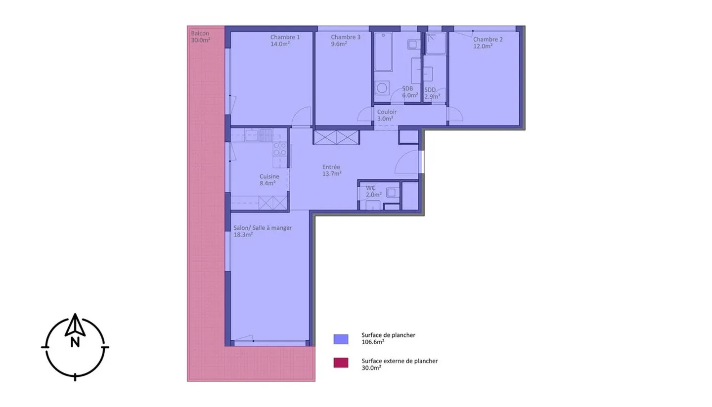 Appartement 4.5 pièces ensoleillé - Photo 5 sur 8