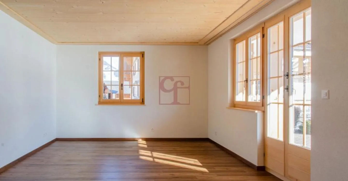 Helle 4,5-Zimmer-Wohnung mit atemberaubendem Blick in Château-d'Oex - Foto 1 von 5