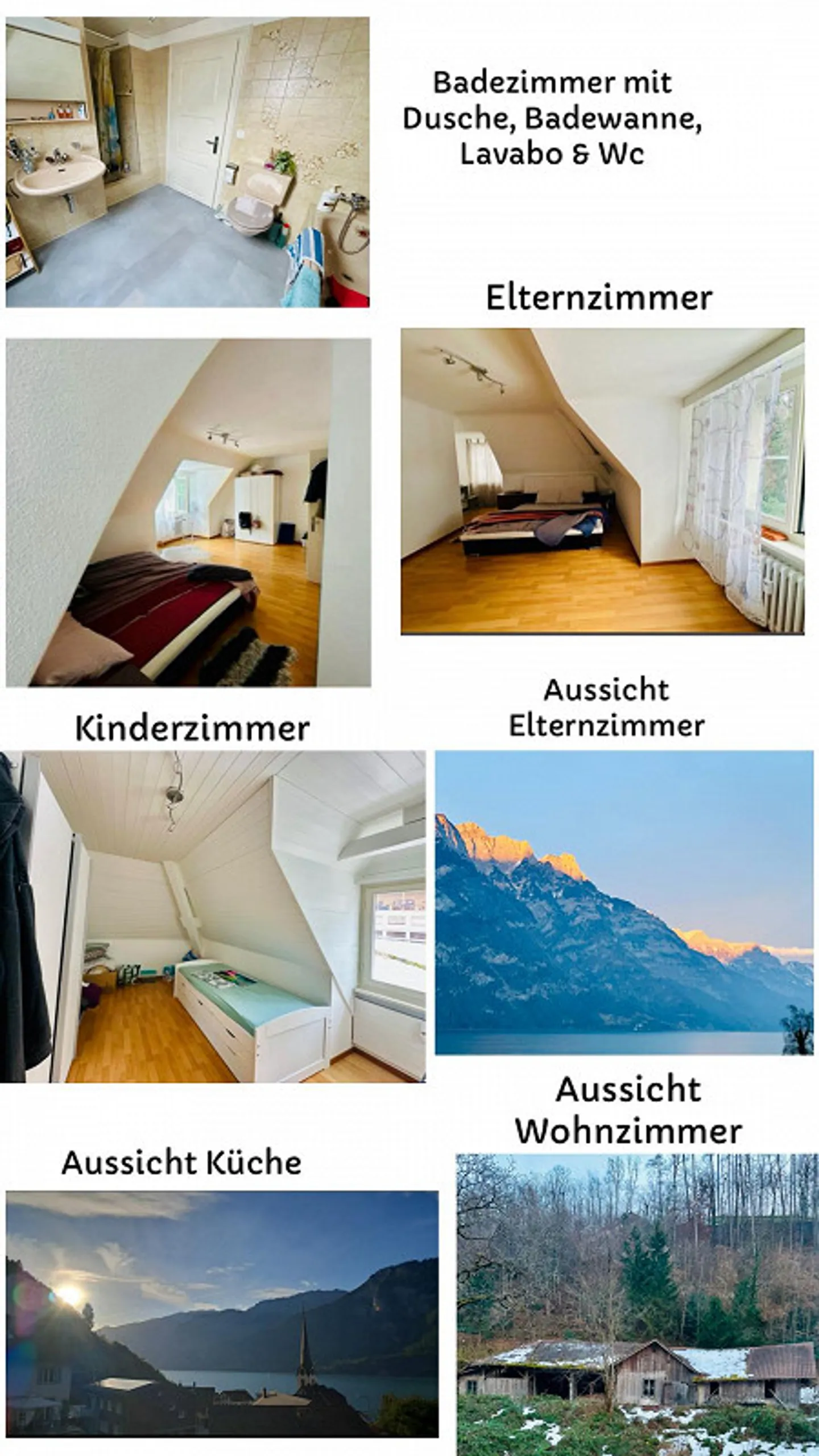 Subtenant 3.5 attic apartment with lake view - Photo 3 of 3