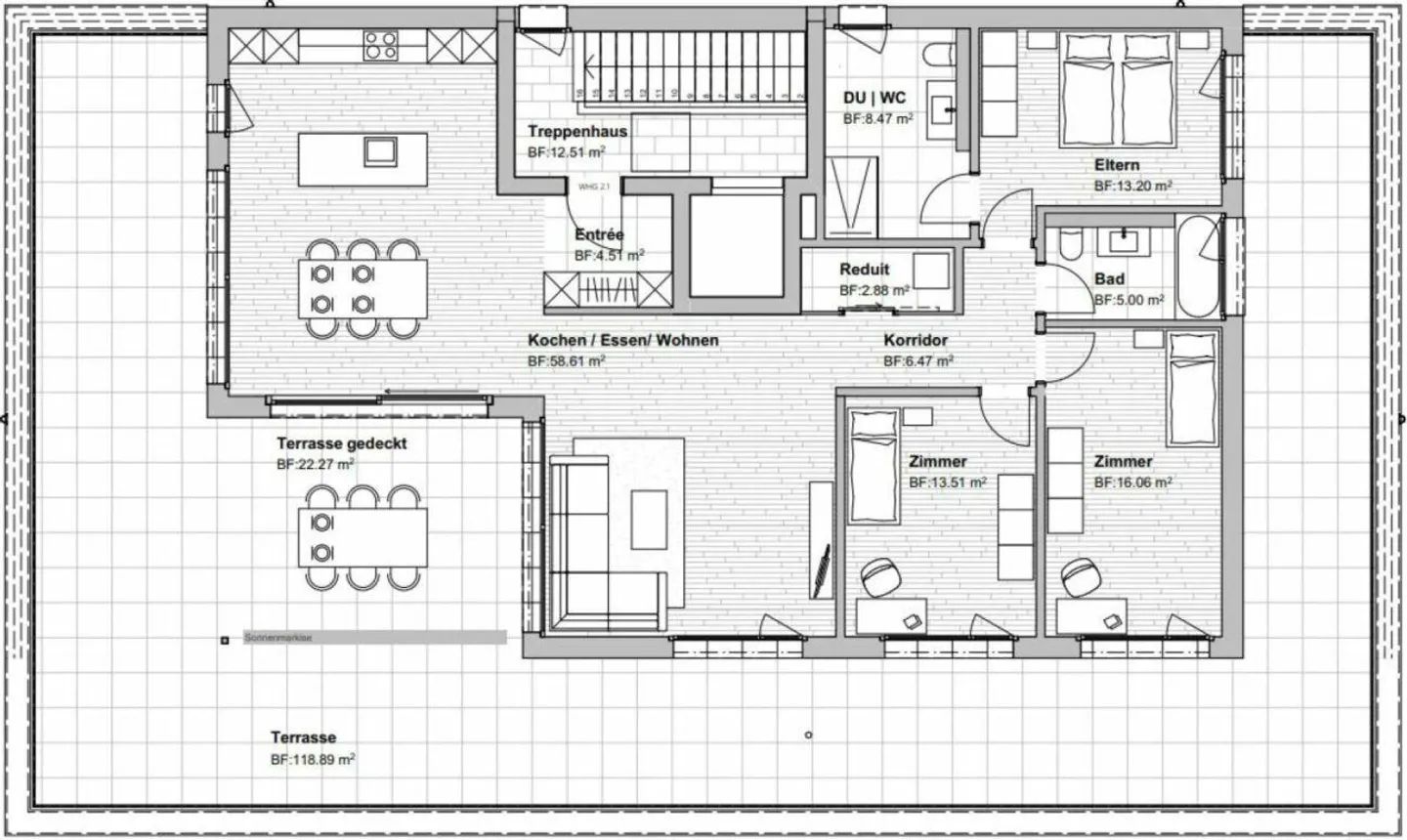 Modern 4.5-room penthouse apartment in exclusive ownership standard (new building) - Photo 3 of 3