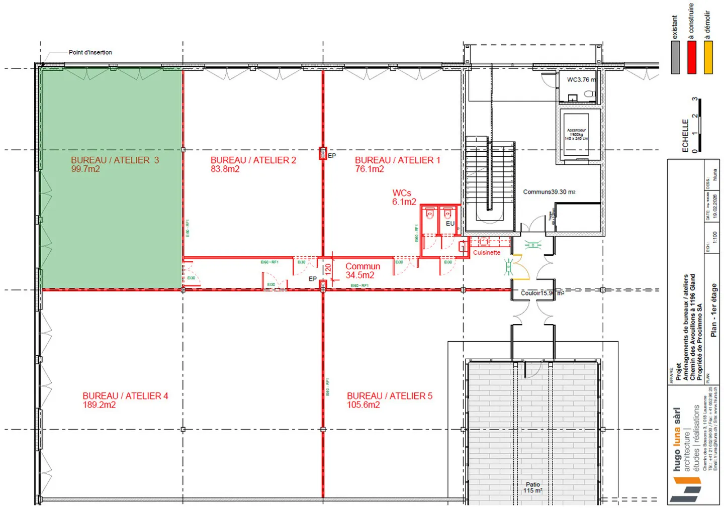 SPARK - 99.7 m2 - Plug & Play Studio in Gland - Photo 6 of 6