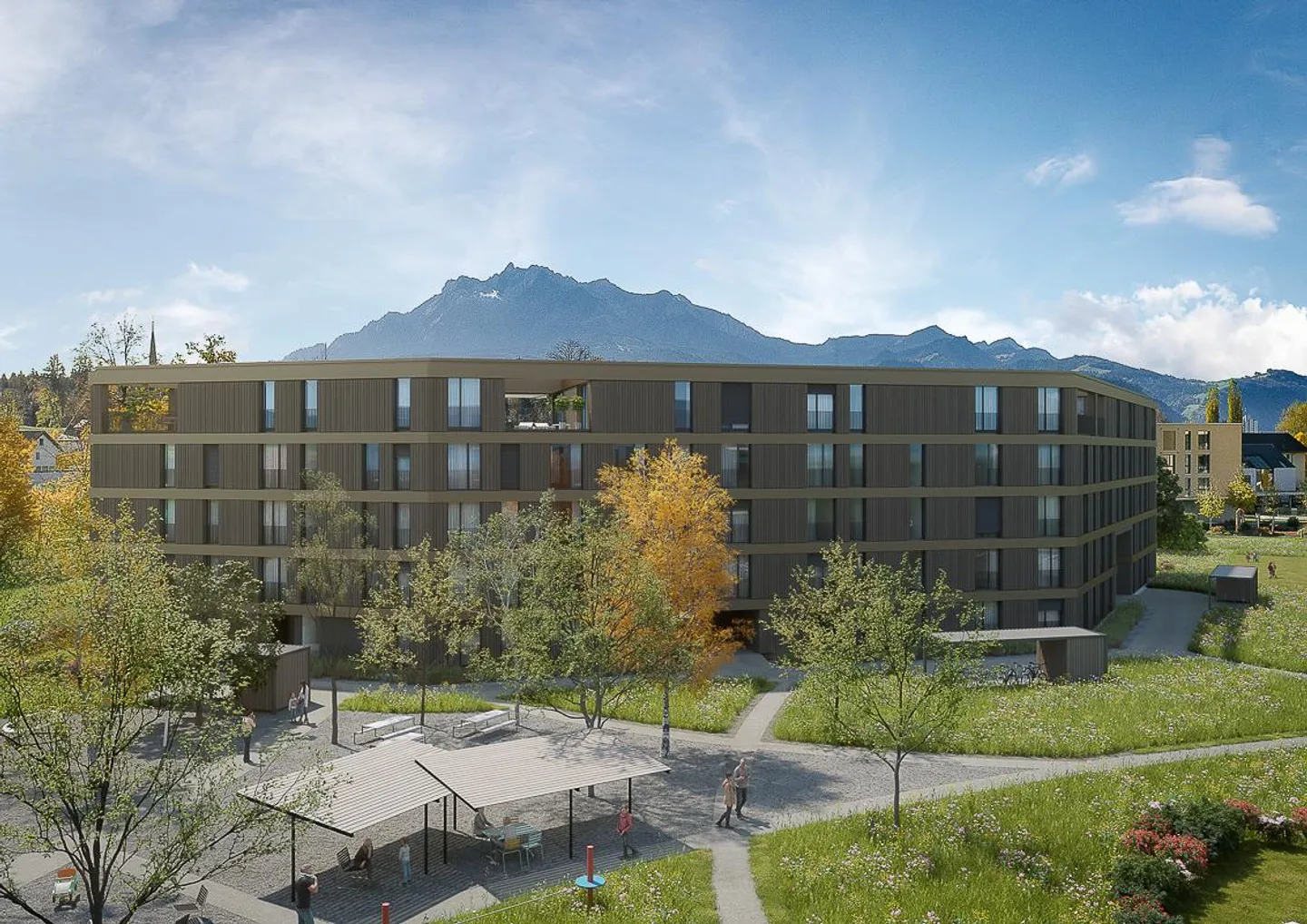 Grünmatt Emmen - grande appartamento attico di 4,5 locali con terrazza di 63 m² - Foto 2 di 18