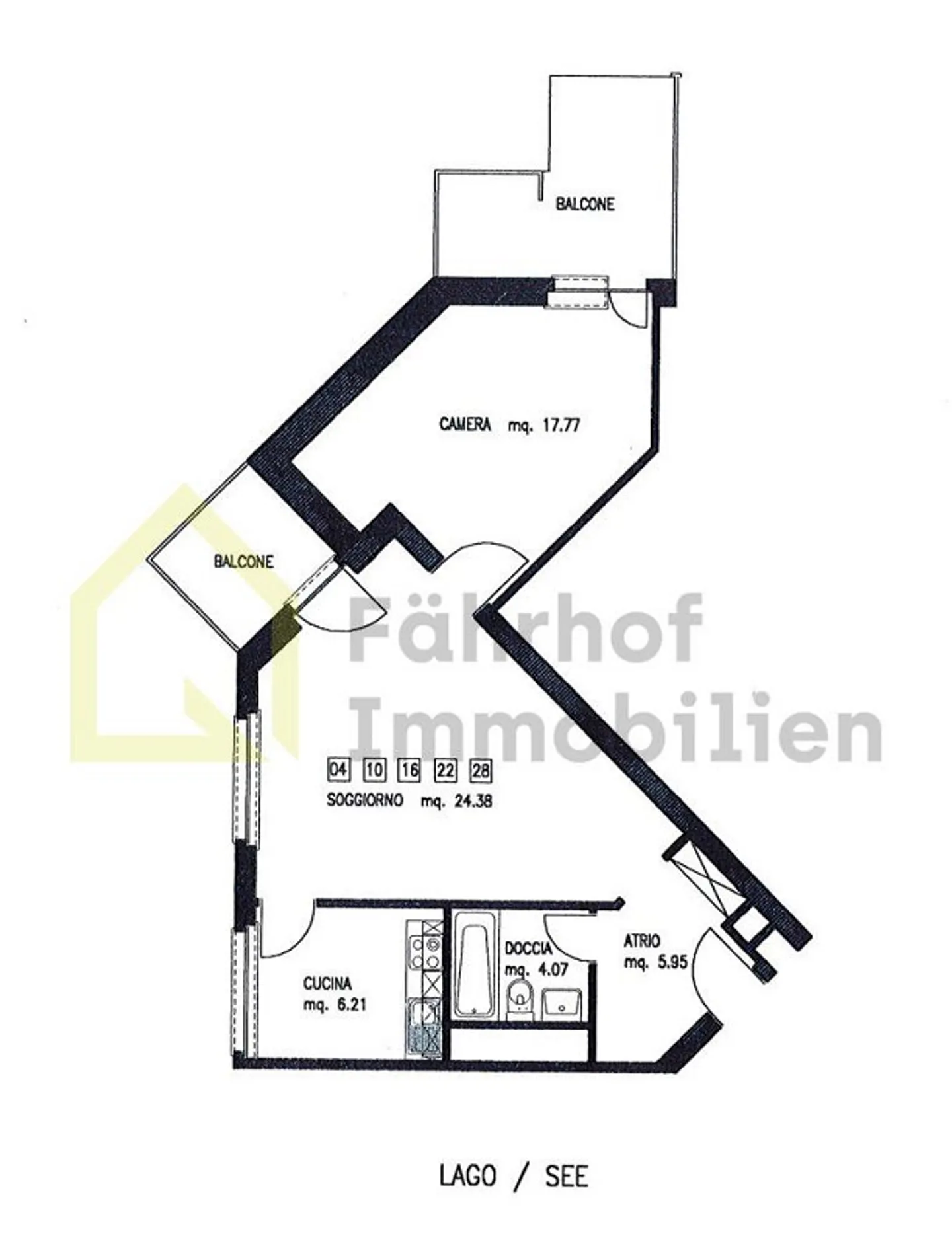 Appartement 2,5 pièces avec ascenseur et deux balcons au bord du lac Majeur - Photo 12 sur 15