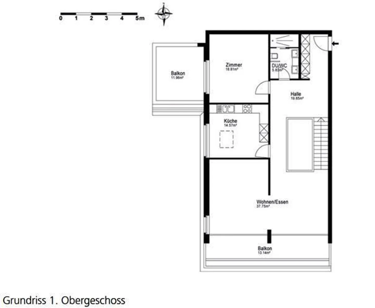 Helle Maisonette mit Säntisblick - Foto 12 von 16