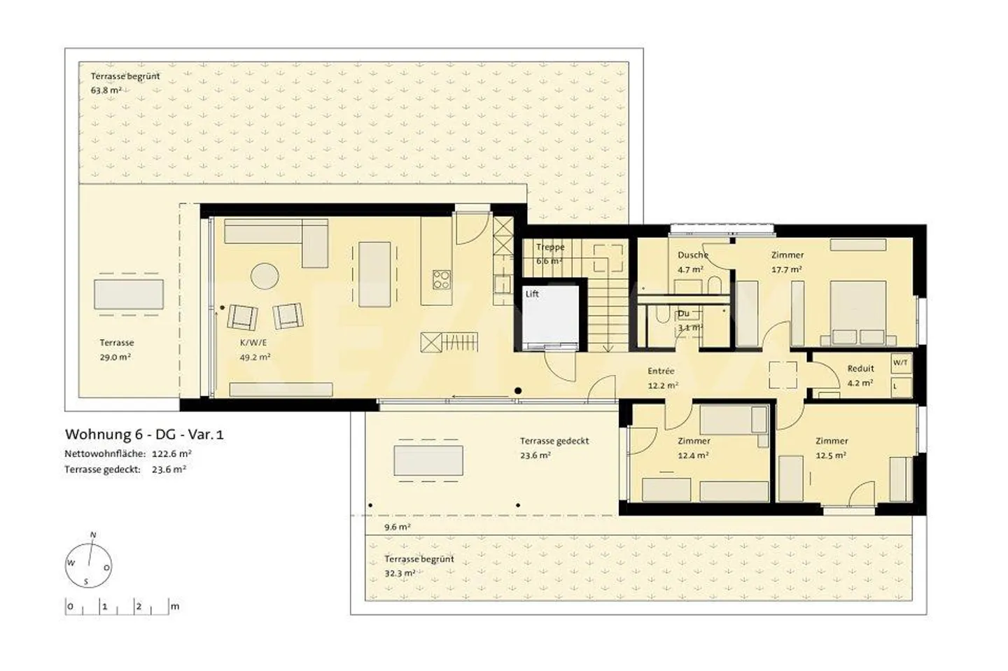 Penthouse apartment in sustainable new building in a central location - Photo 5 of 6