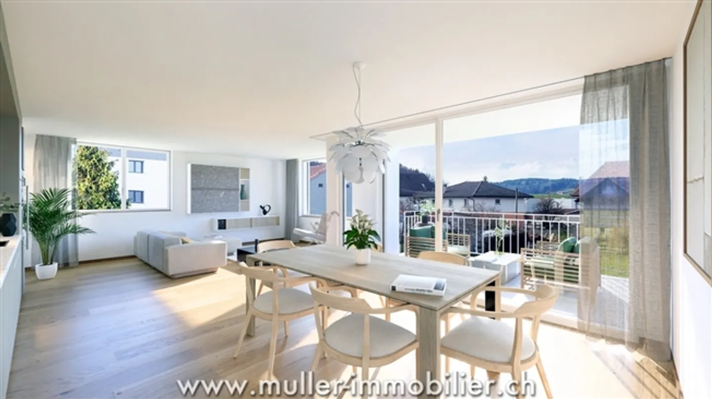 Belle nouvelle appartement de 2,5 pièces dans le vert - Photo 2 sur 13