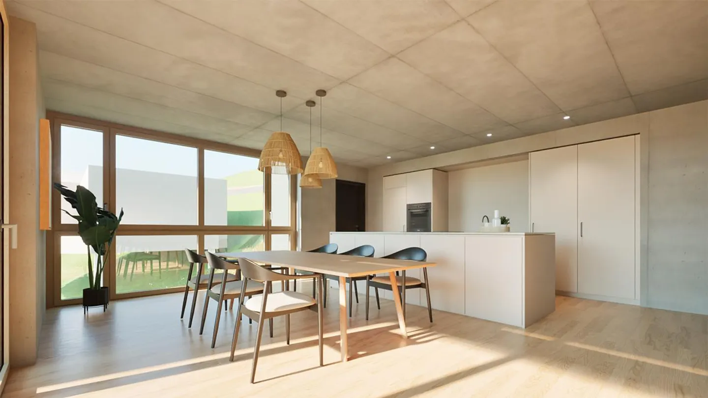 Neubau - Exklusives Doppeleinfamilienhaus bei Sursee mit Weitsicht - Foto 4 von 5