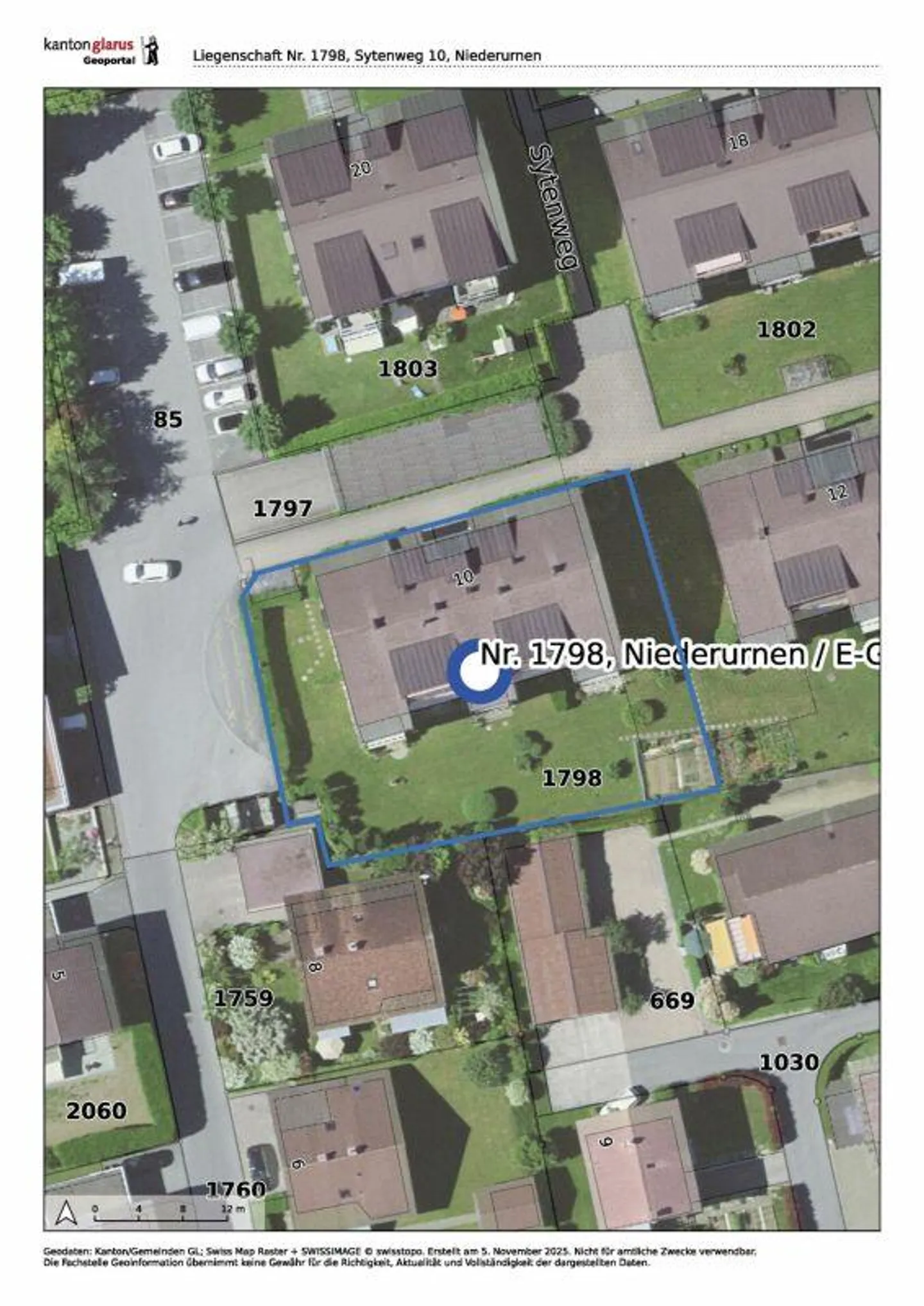 4.5-Zimmerwohnung mit Tiefgaragenplatz und Balkon an ruhiger Lage in Niederurnen - Foto 19 von 19