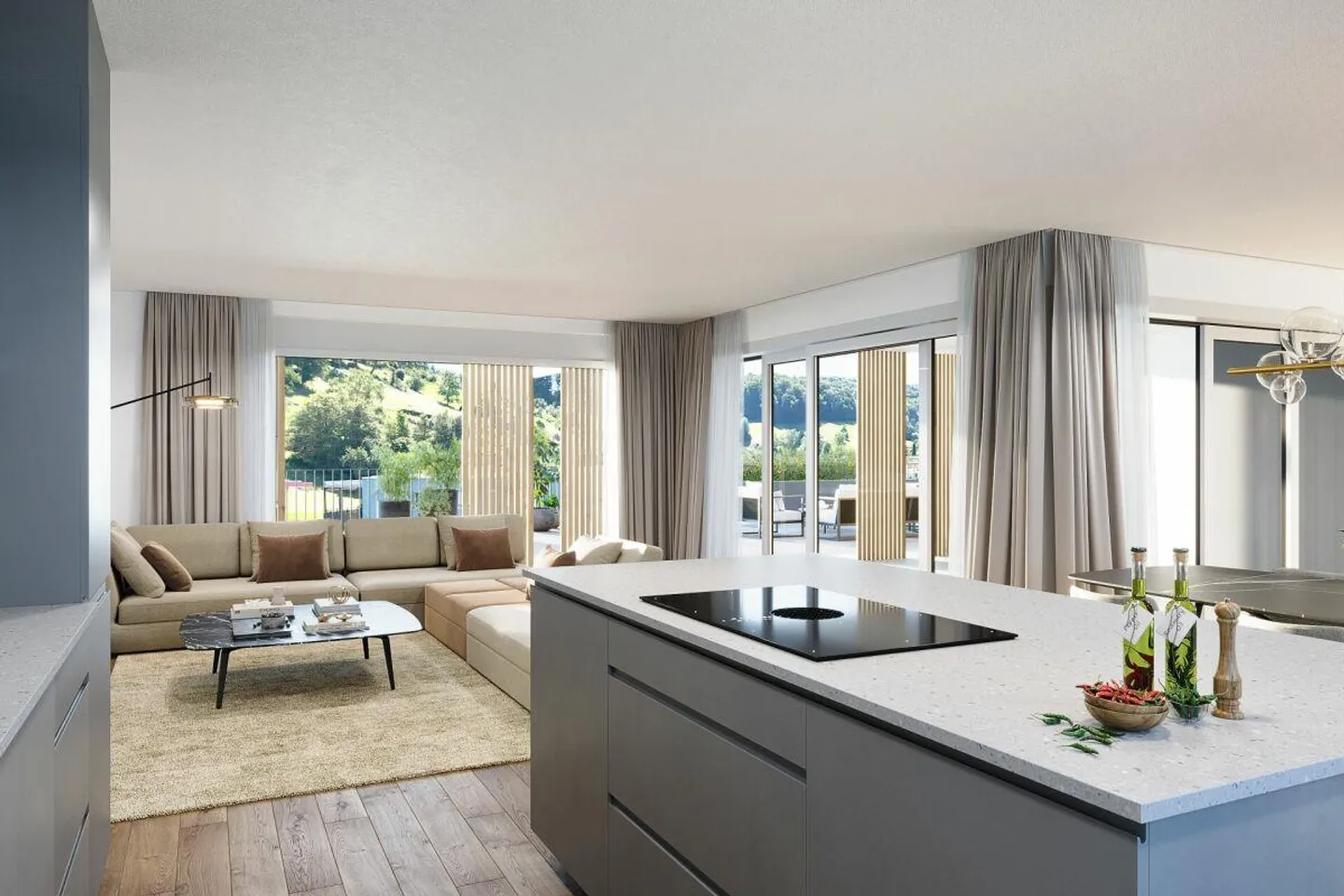 Appartements de jardin neufs uniques de 3,5 pièces avec haute qualité... - Photo 2 sur 12