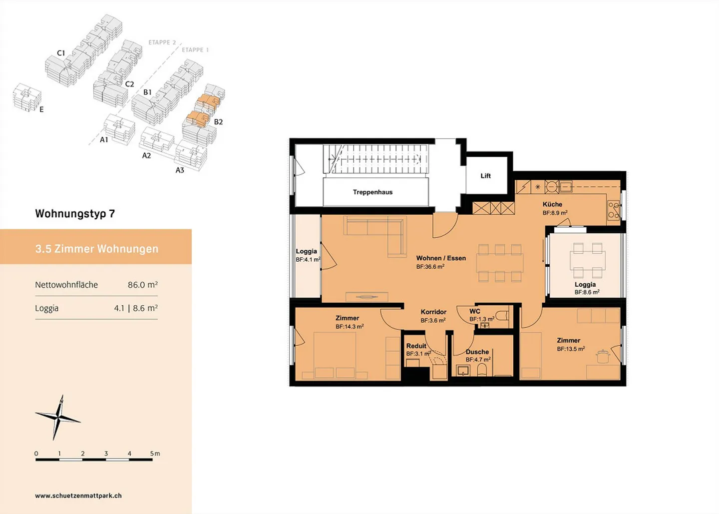 Condominium de 3,5 pièces de haute qualité dans le quartier de Schützenmattpark - Photo 9 sur 10