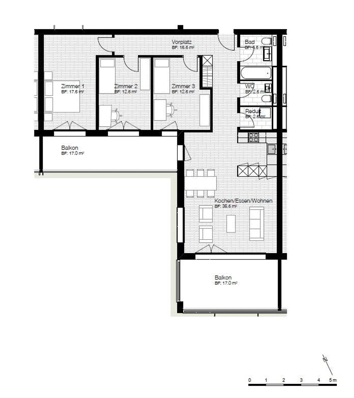 Appartement attrayant de 4,5 pièces avec deux balcons - Photo 10 sur 10
