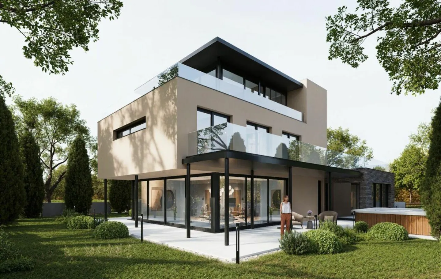 Casa unifamiliare di nuova costruzione esclusiva con architettura moderna - Completamento autunno 2025 - Foto 1 di 14