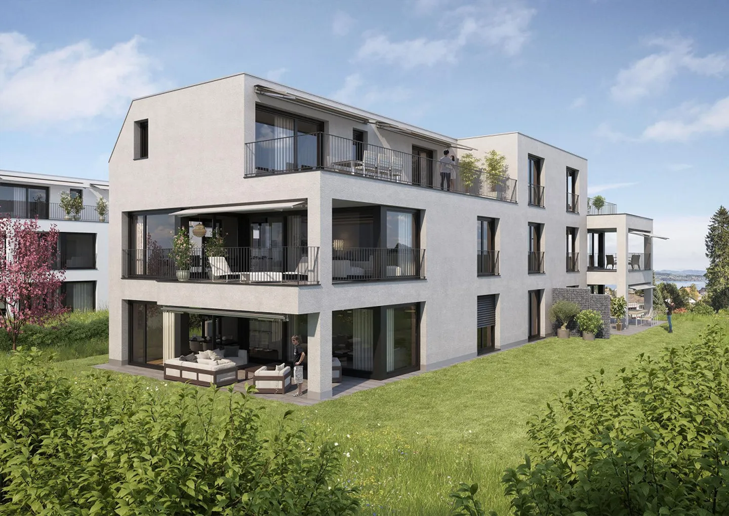 Appartamento attico 4,5 locali con vista panoramica sul lago e grandi terrazze - Foto 6 di 6