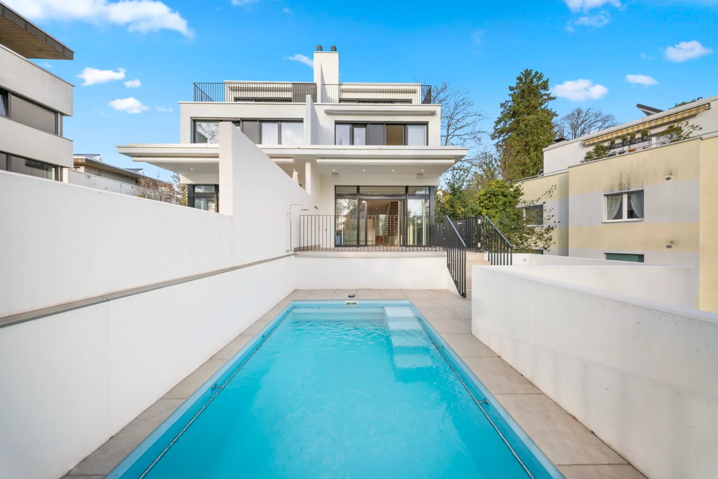 Exclusive terrace house with pool, lift & guest apartment in Riehen - Photo 1 of 11