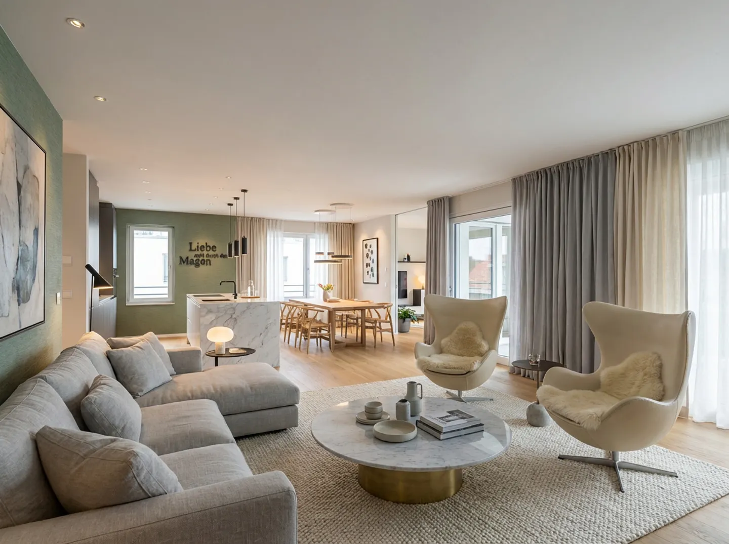 Moderne 5.5-Zimmer-Wohnung in Muolen - Foto 1 von 7