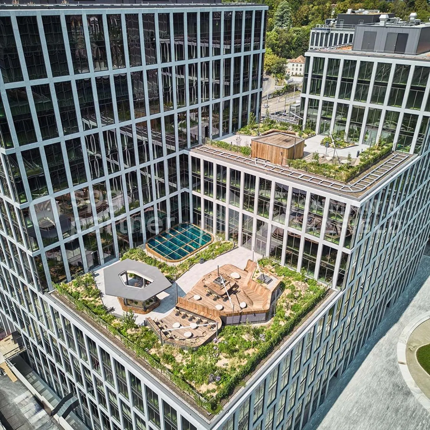 Uffici 270 m² al 7° piano con vista panoramica in Alto Pont-Rouge Ginevra in affitto - Foto 11 di 13