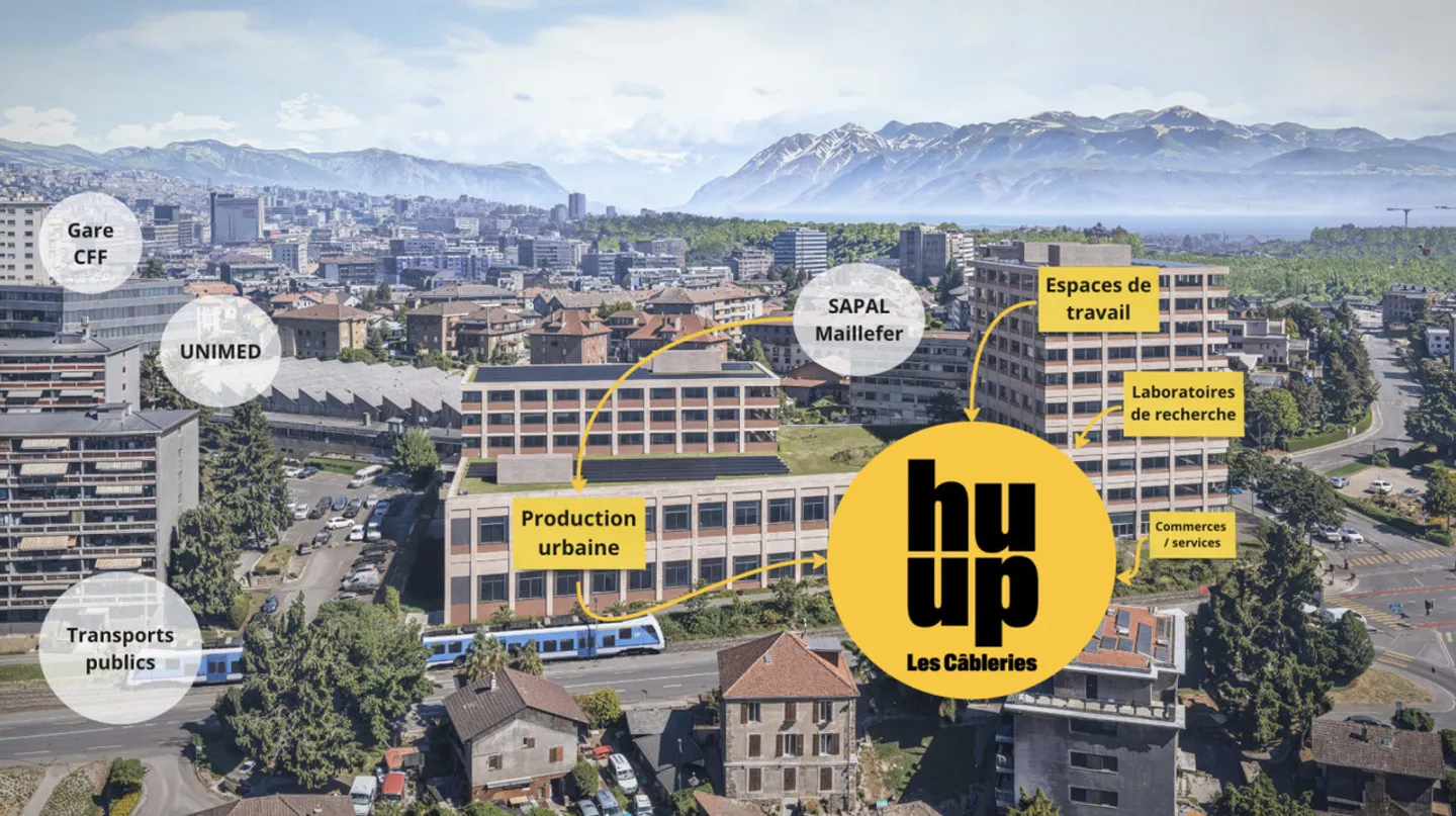 Vaudbureaux, 3,500 m2 remaining, Minergie, superb view, divisible, at the foot of metro M1 and CFF station - Photo 1 of 10