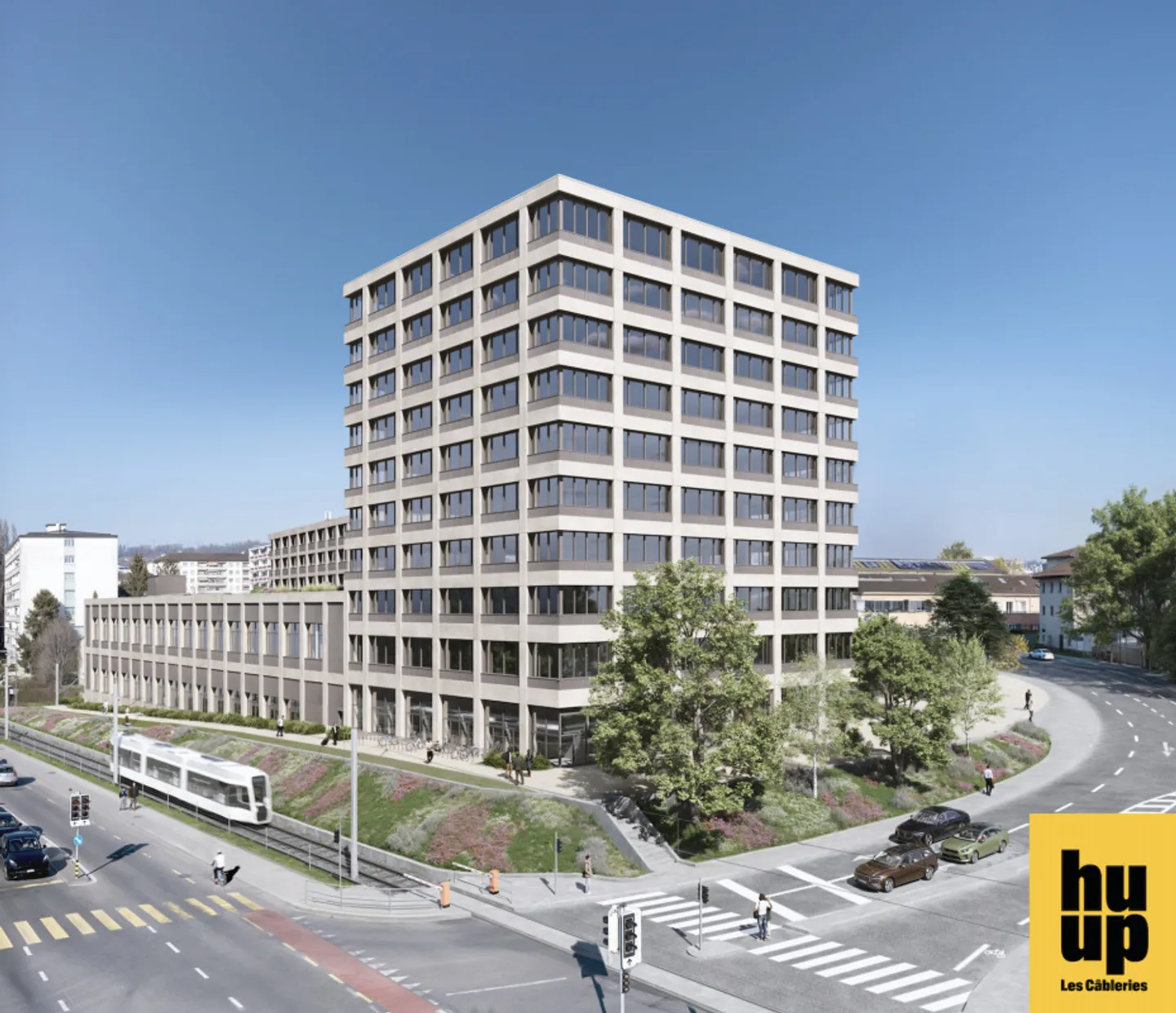 Vaudbureaux, 3,500 m2 remaining, Minergie, superb view, divisible, at the foot of metro M1 and CFF station - Photo 2 of 10