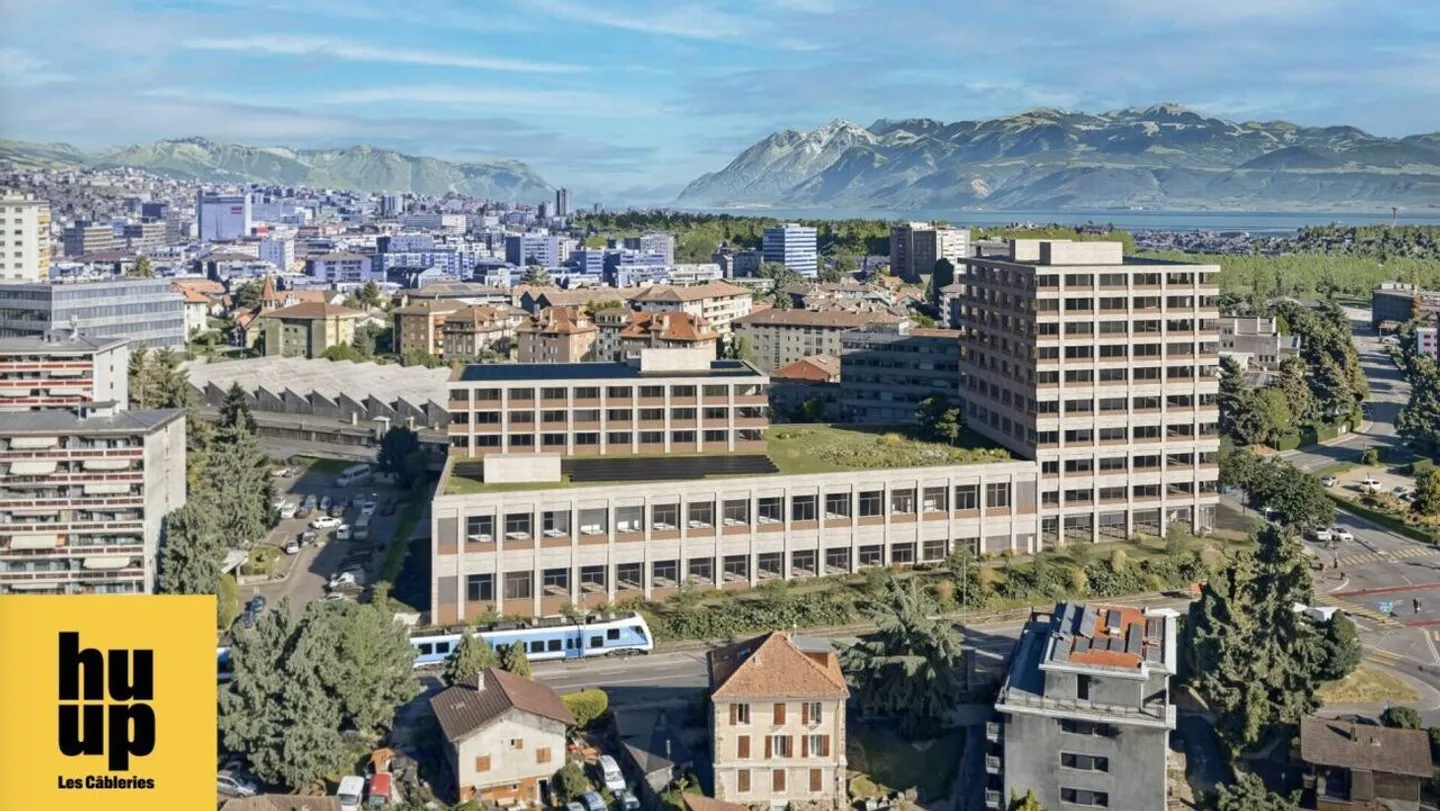 Vaudbureaux, 3,500 m2 remaining, Minergie, superb view, divisible, at the foot of metro M1 and CFF station - Photo 3 of 10