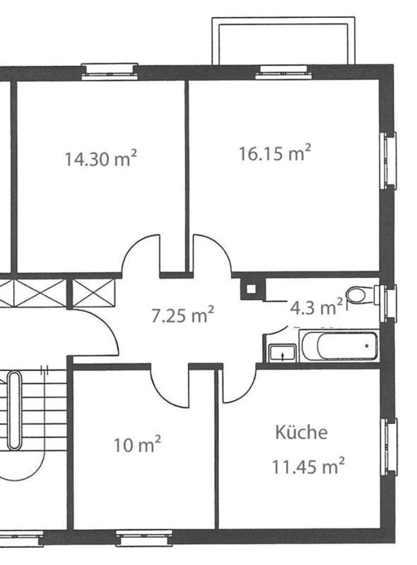 Charming 3-room old building apartment in the green - Photo 8 of 9