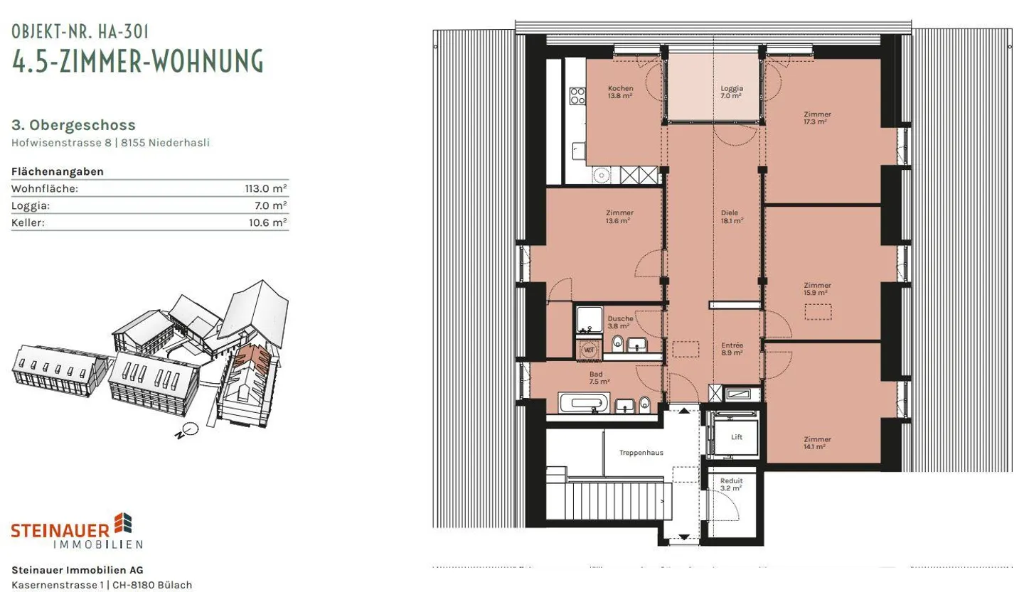 Modernes 4.5 Zimmerapartment - Foto 7 von 7