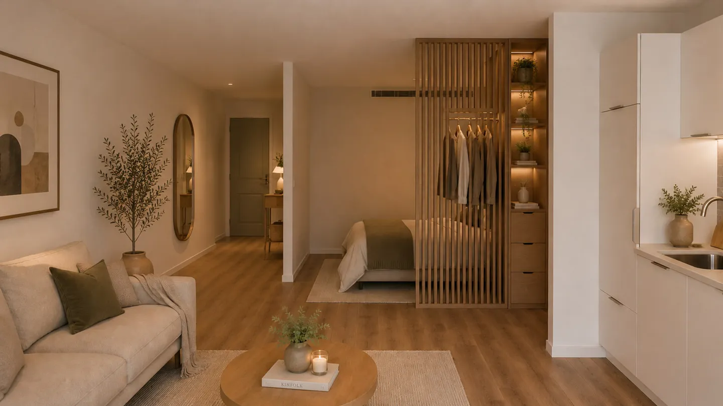 Large studio with balcony - 1st floor - New project - Photo 3 of 8