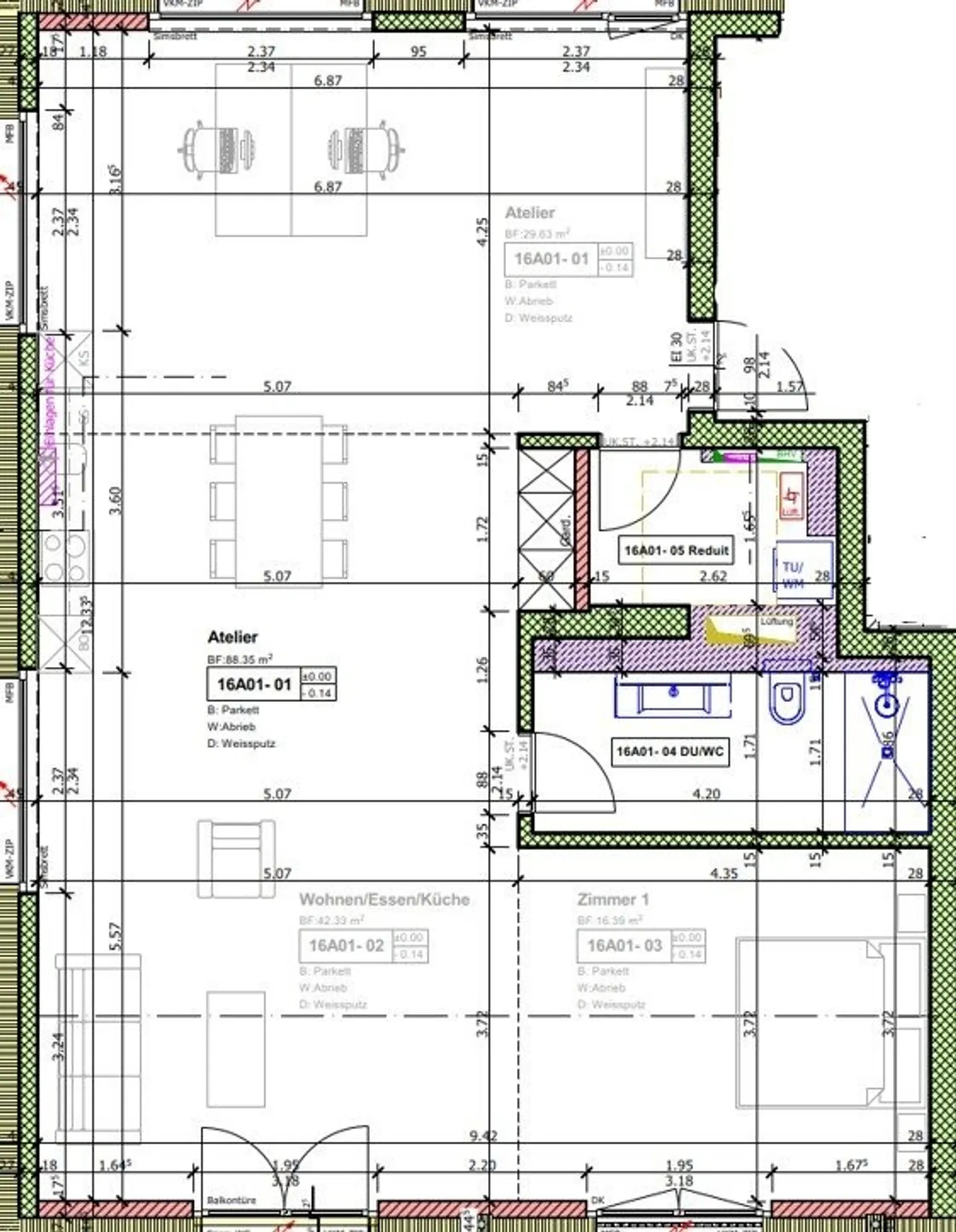Atelier-Wohnung als Kombination zwischen Büro und Wohnung zu vermieten - Foto 9 von 9