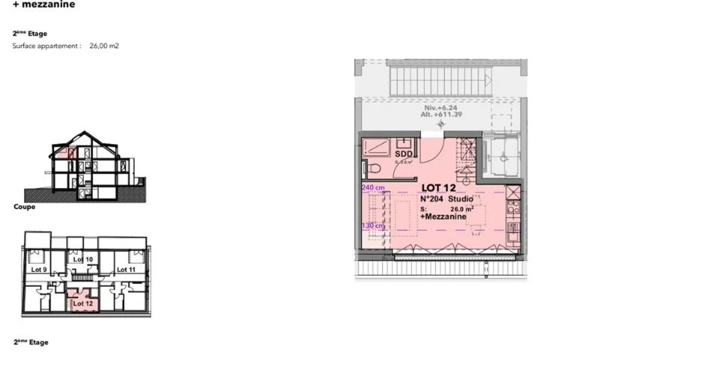 Los n12 - Neues Studio + Mezzanin im Herzen von Cheseaux-sur-Lausanne - Foto 6 von 13