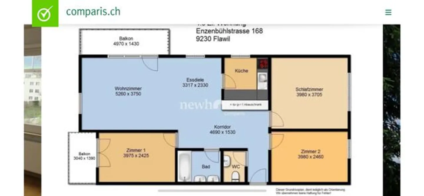 4.5 Zi. Wohnung an der Enzenbühlstr.168 in Flawil - Foto 9 von 9