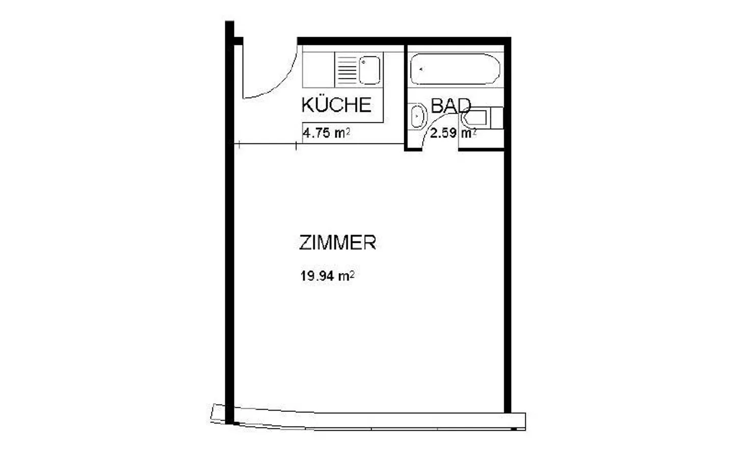 Appartement 1 pièce dans la Neustadt de Lucerne - Photo 5 sur 5