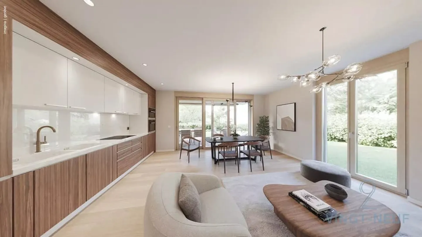 4-room apartment with garden in Onex - Photo 4 of 10